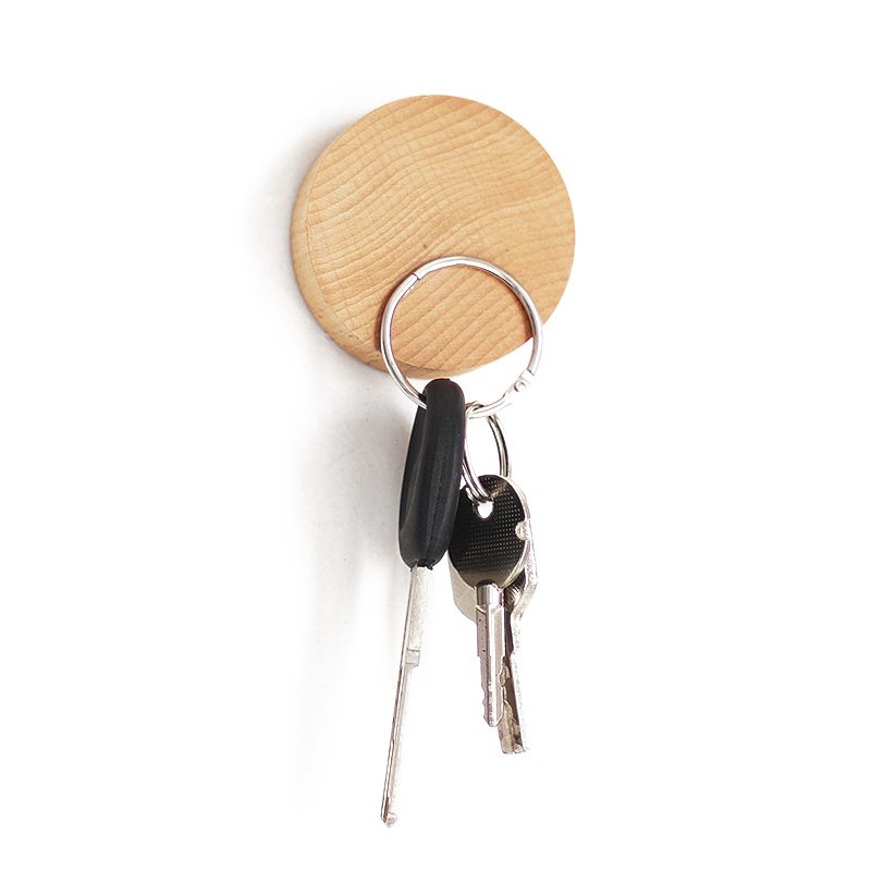 BlackwalnutWoodtimbersolidbeechwoodcraftswallstickersmagneticwoodbuttonkeystoragerack3Dwalldotsshelfgift