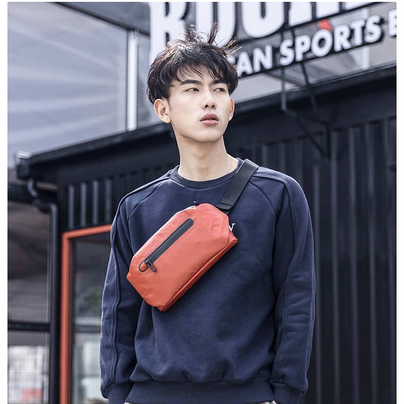 Xiaomi90WaterproofShoulderBagWaistBagMoneyPhoneBeltbagCoolCasualChestBagForSportRidingWithSafetyWarning