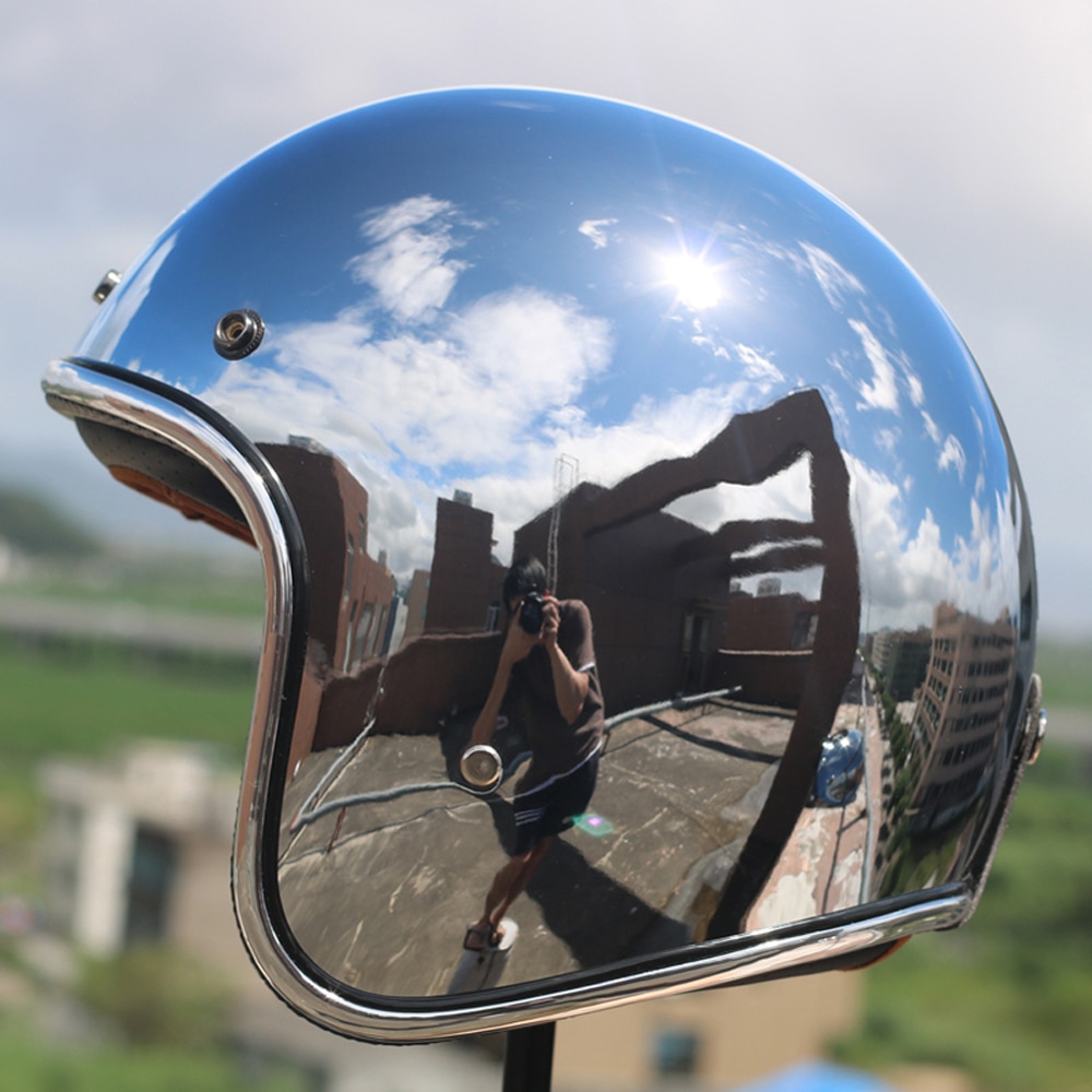 MirrorChromeMotorcycleHelmet