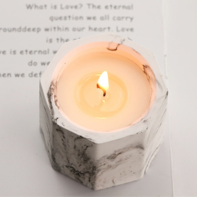 CreativeSoyWaxRomanticAromatherapyCandleswithOctagonalCoconutWaxCandlestickForGiftsHomeDecoration