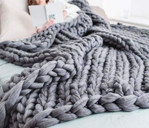 KnittingThrowBlanketsYarnKnittedBlanketHandknittedWarmChunkyKnitCheapBlanketThickBulkySofaThrow
