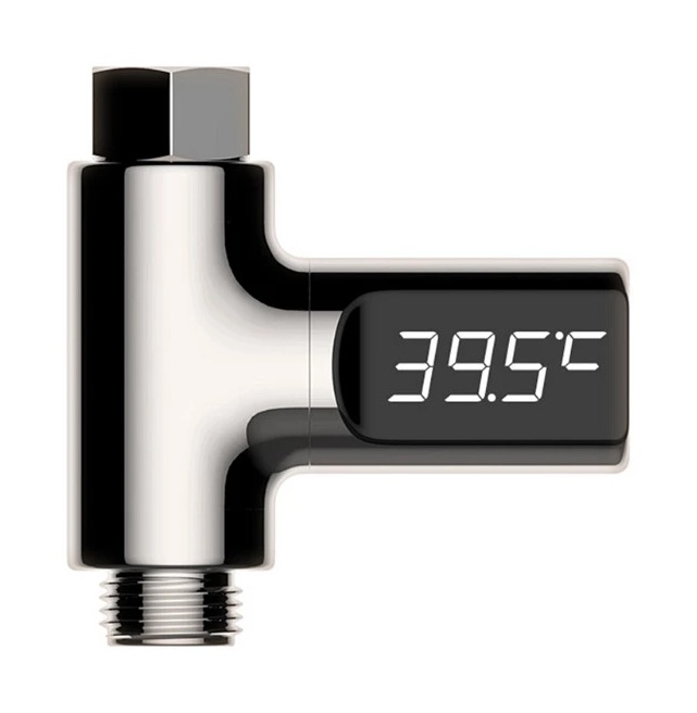 LW-101 LED Display Home Water Shower Thermometer Flow Water Temperture Monitor Led Display Shower Thermometers