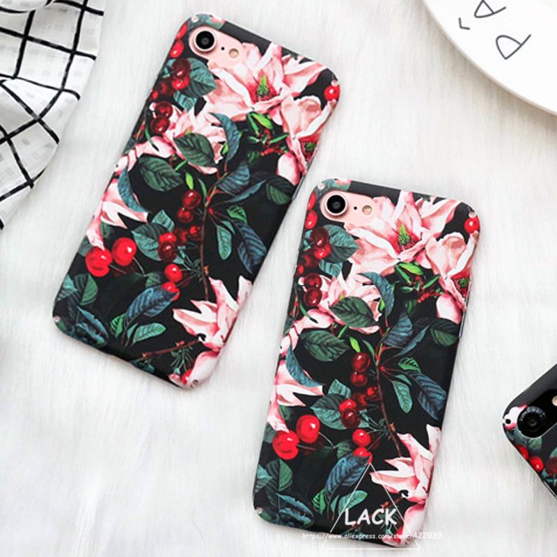 LuxuryCuteCartoonFlowersFloralPlasticHardPhoneCasesBackCoverCoqueFundaForiPhone6CaseForiphone6S77PlusCapa