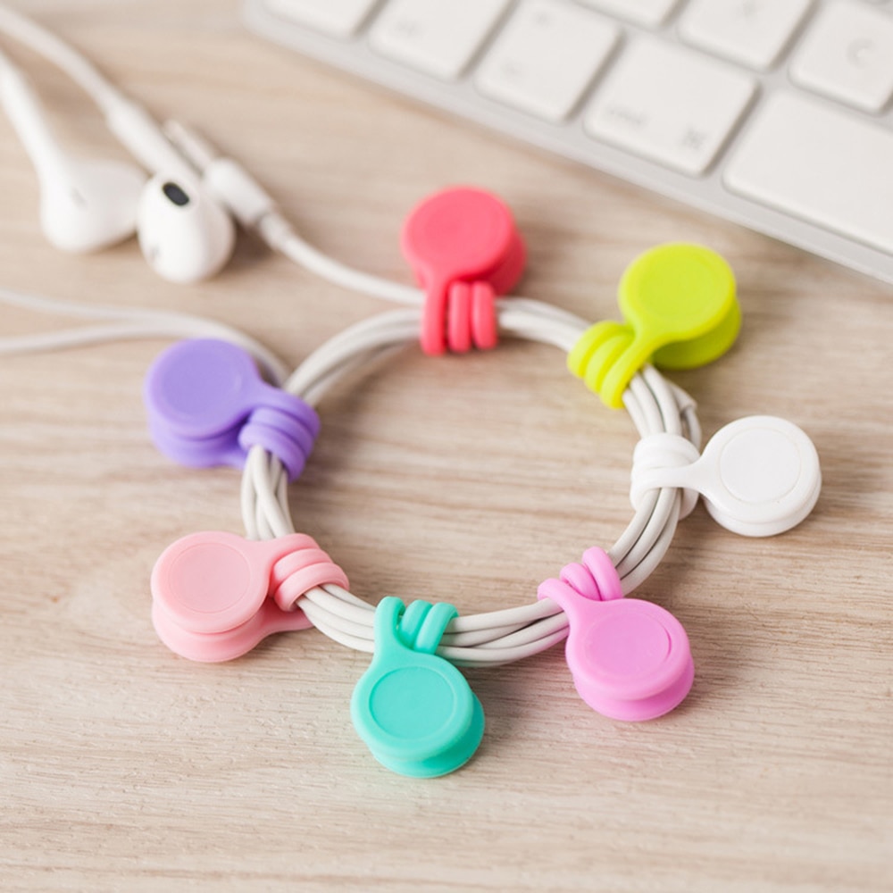 SoftSiliconeMagneticCableWinderOrganizer