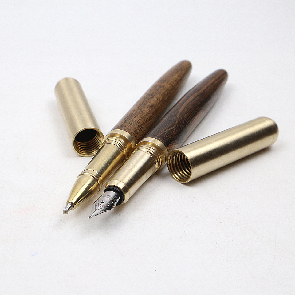 LuxuryGiftsWoodenMetalBallpointPenFountainPens05MMBlueBlackinkForOfficeSchoolWritingSuppliesBallpen