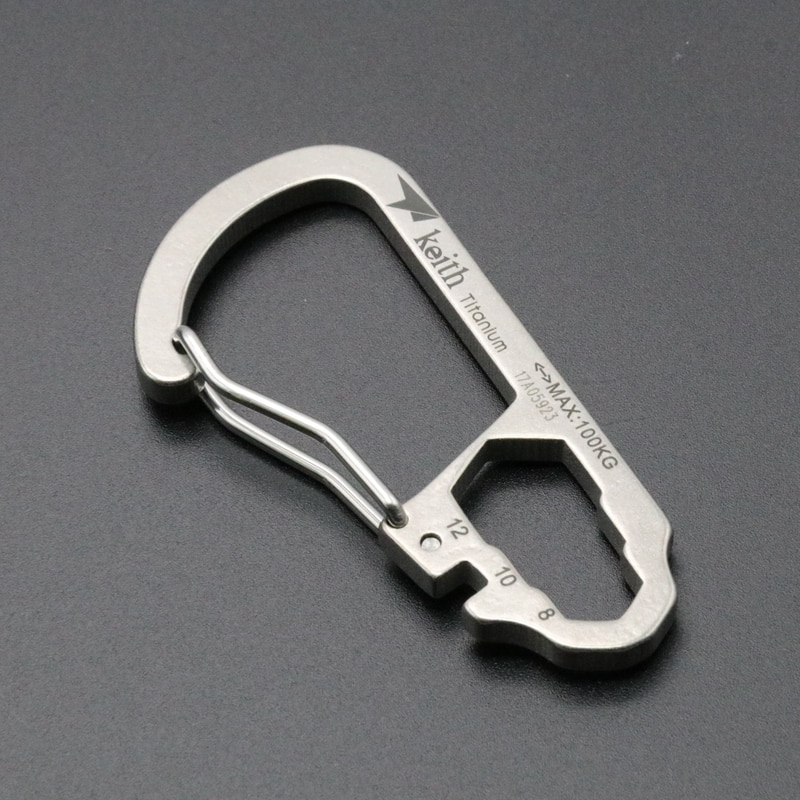 KeithTitaniumCarabinerHighStrengthHooksEDCTools