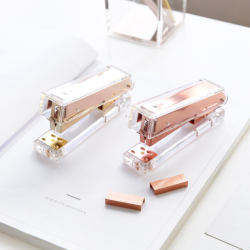 LuxuryRoseGoldGoldManualStapler