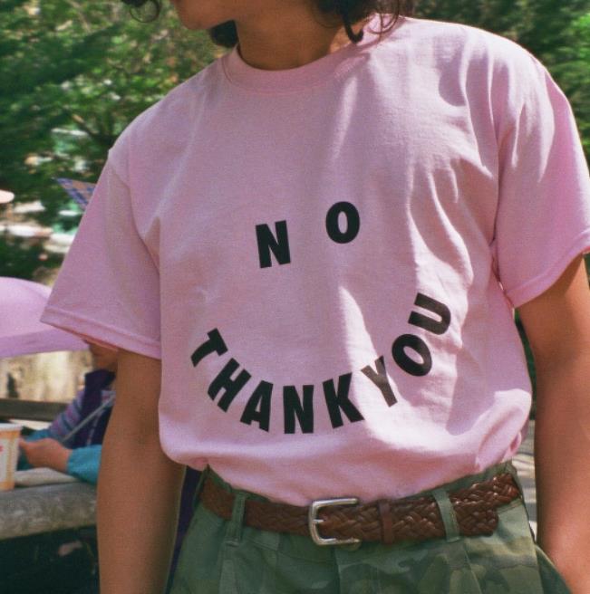 NoTHANKYOULettersPrintWomentshirt