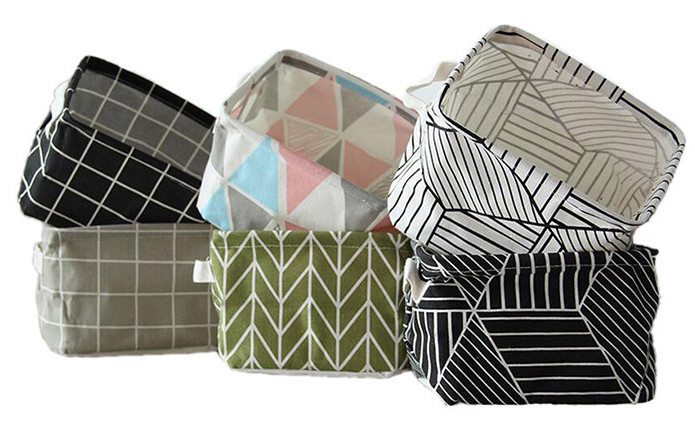 FashionNordicStyleBriefLinenDeskStorageBox