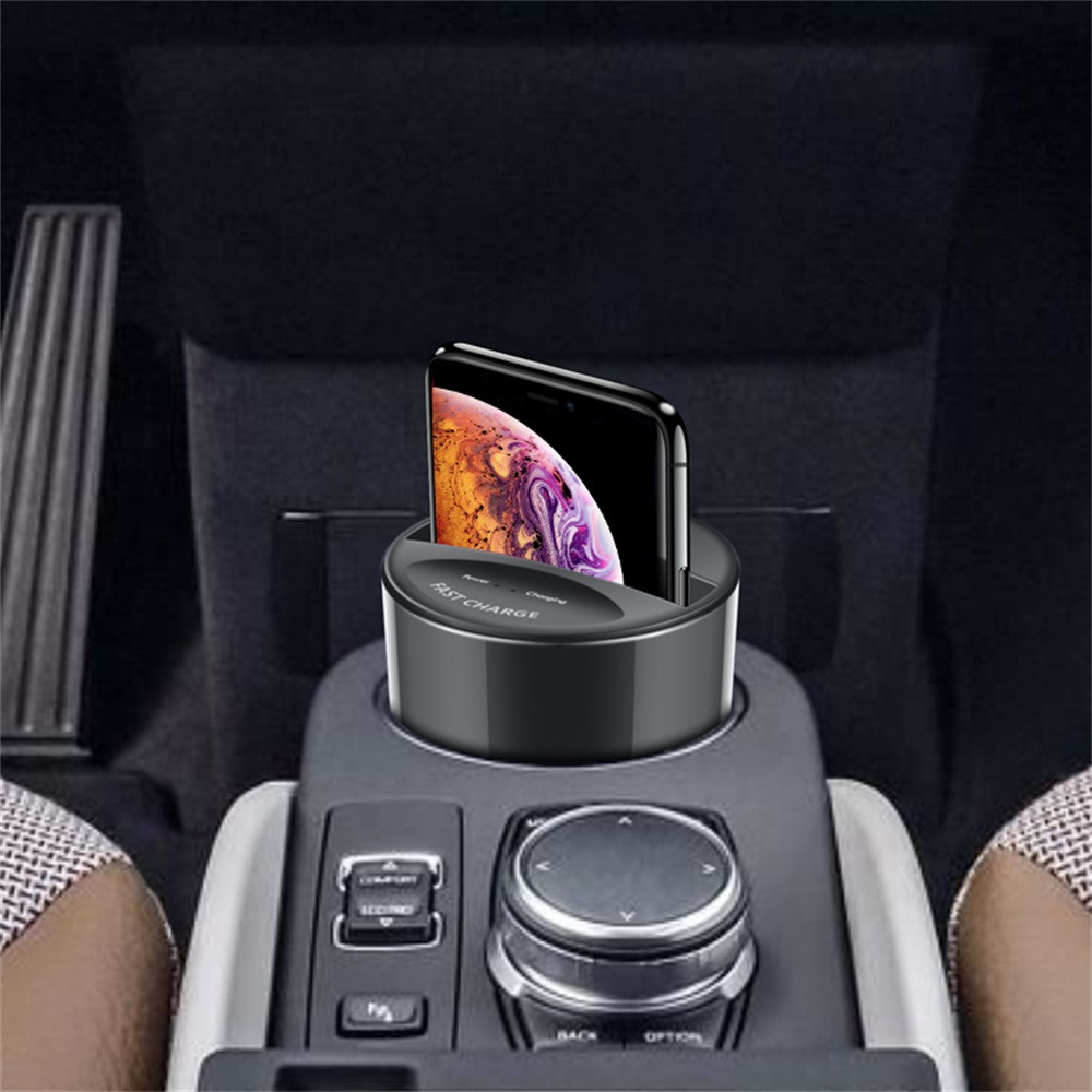 10WCarWirelessChargerCupwithUSBOutputforiPhoneXSXRX8Airpods2SAMSUNGGalaxyS9S8Note10Note9carChargingholder