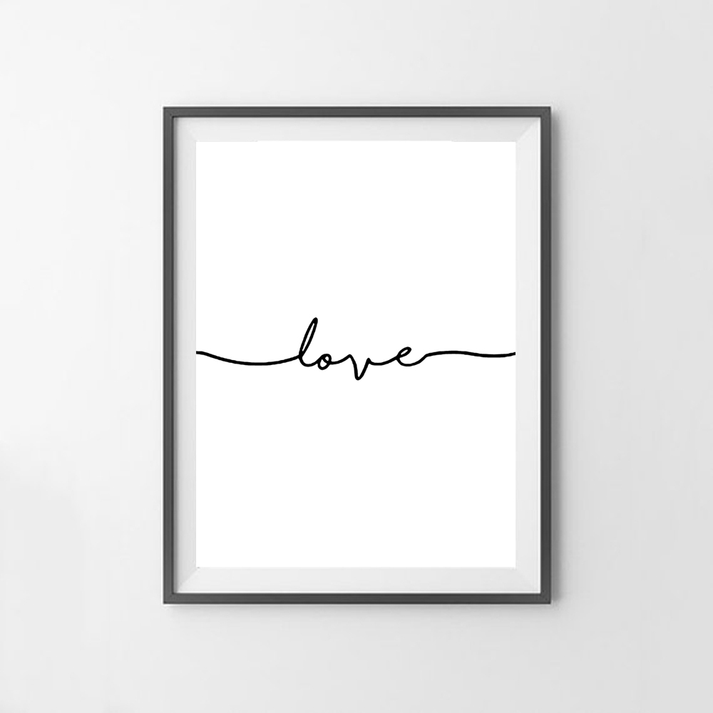 Love블랙화이트캔버스아트