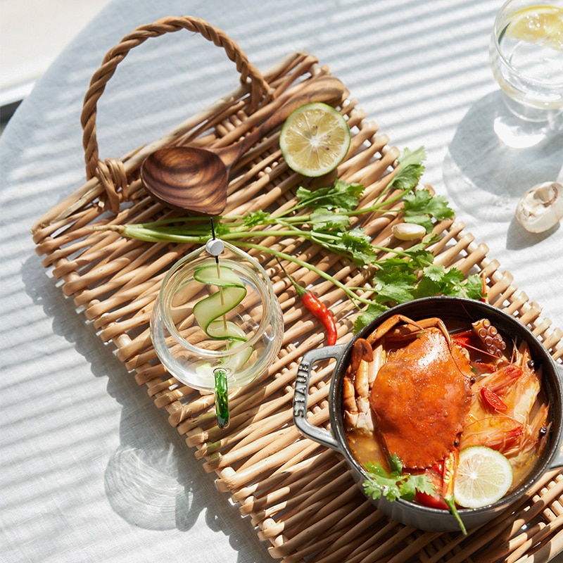 RattanPlateDinnerPlates	SushiPlateFruitBreadCakeServiceBordenServiesDessertPlatesChristmasDinningRoomDecoration