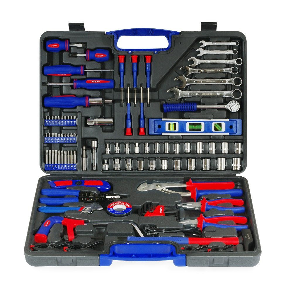 WORKPRO139PCHomeToolsHouseholdToolSetScrewdriversSetPliersSocketsSpannerWrench