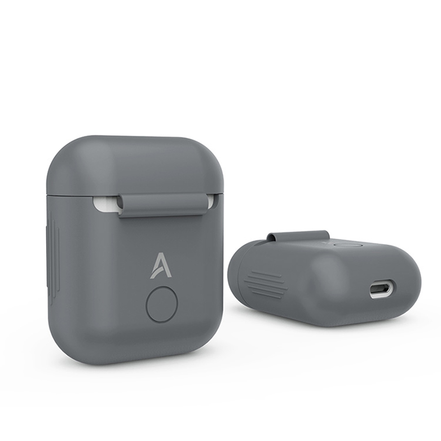 GraySiliconeCaseforAppleAirpodsAirPodsProtectiveCoverPouchAntiLostProtectorElegantSleeveFundasAccessories