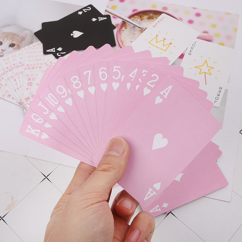 CreativeCartoonAnimePlayingCardsBoardGamePartyGatheringPinkPokerCard