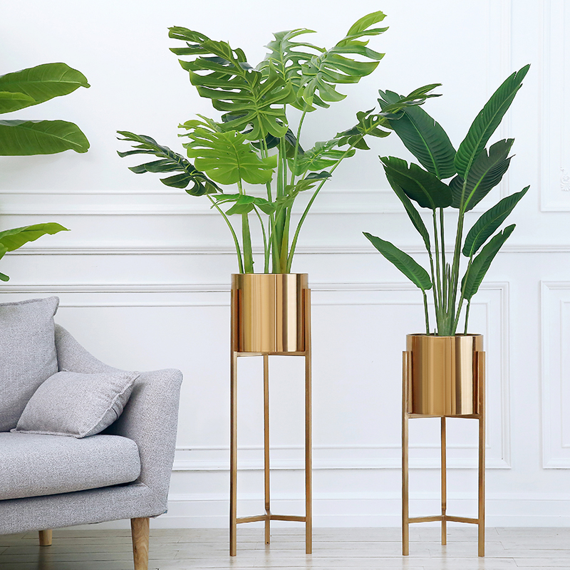 FloorVaseGoldMetalShelfVaseForDriedFlowersPotsplanterscenterpieceLobbyHomeDecoFlowerVasehotsale