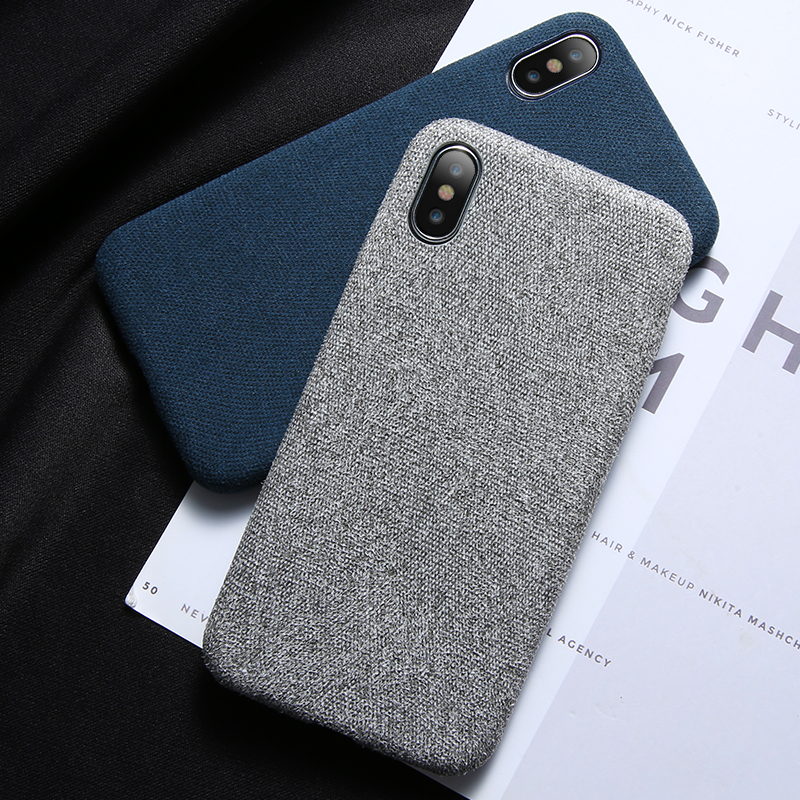 FLOVEMECaseForiPhone76XXSMAXLuxuryClothTextureSoftTPUSiliconeCoverForiPhone8iPhone66s7plusPhoneCaseBag