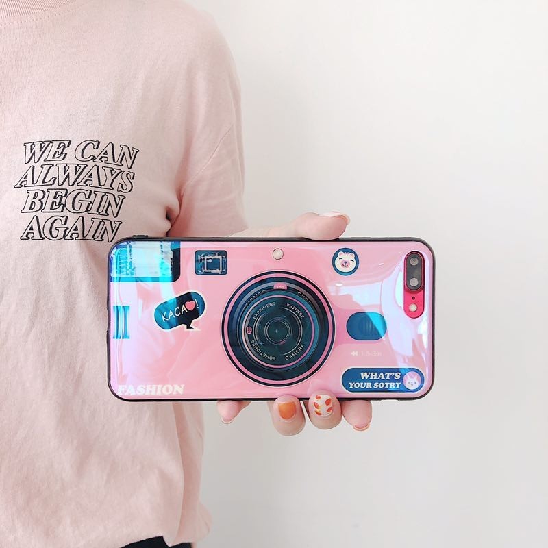 VOZRO3DCameraPhoneCaseSoftTPUSiliconeCasePhoneCaseForiPhoneXXSXRXSMax8766SPlusClearprotectionBackCover
