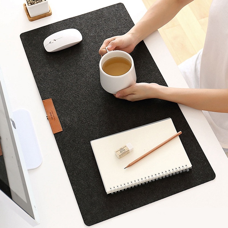 735*325mm Large Office Computer Desk Mat Modern Table Keyboard Mouse Pad Non-slip Wool Felt Laptop Cushion Desk Mat Gamer Mat