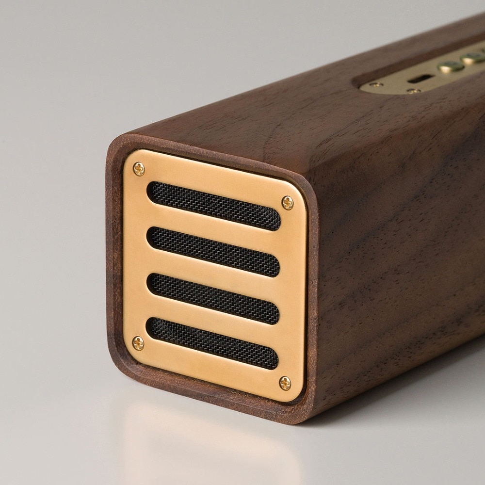 Originalxiaomimijiacopperwoodismbluetoothspeakerblackwalnutwoodtwochanneldesignsmarthome