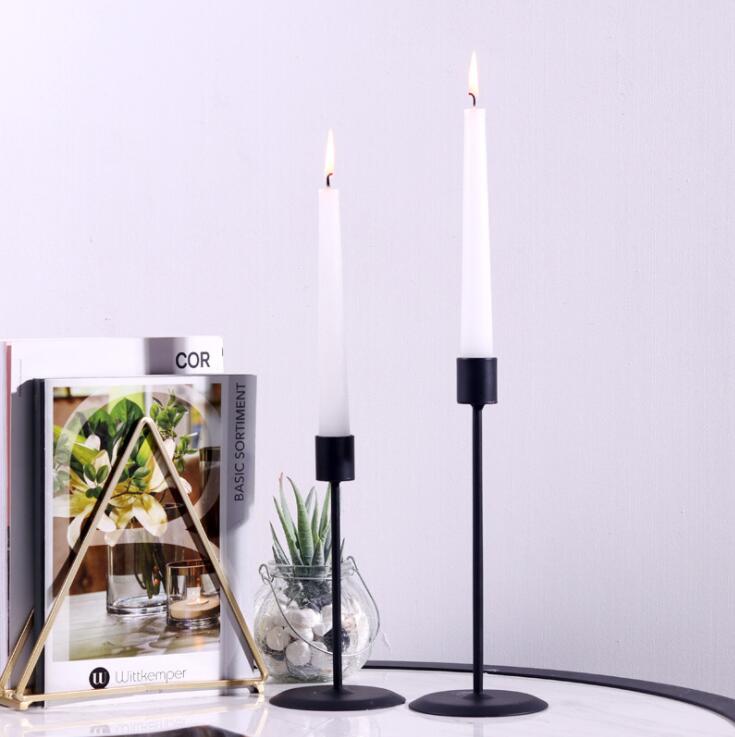 ModernStyleMetalBlackCandlestickNewCandleHoldersWeddingDecorationBarPartyHomeDecor