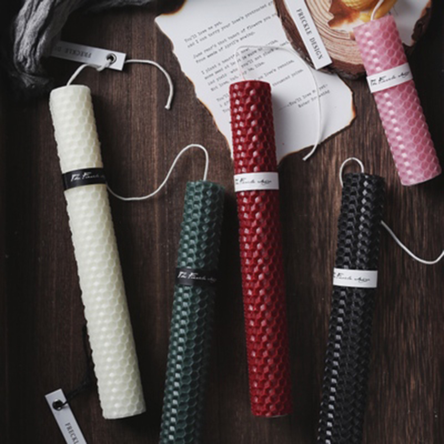 BeeswaxCandlesWeddingDecorationRomanticChristmasCandleBirthdayPartyCandeleDecorativeArtHolidaySuppliesSmall60A030