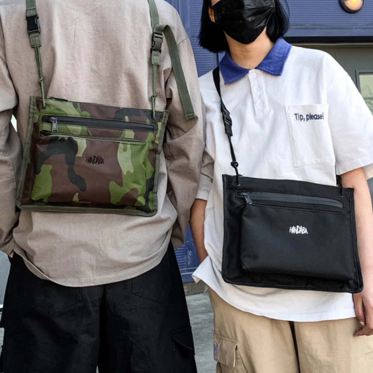 FashionCrossChestBagCanvasforMenWomen2019HipHopTacticalStreetwearChestPackShortTripTravelMessengersBag