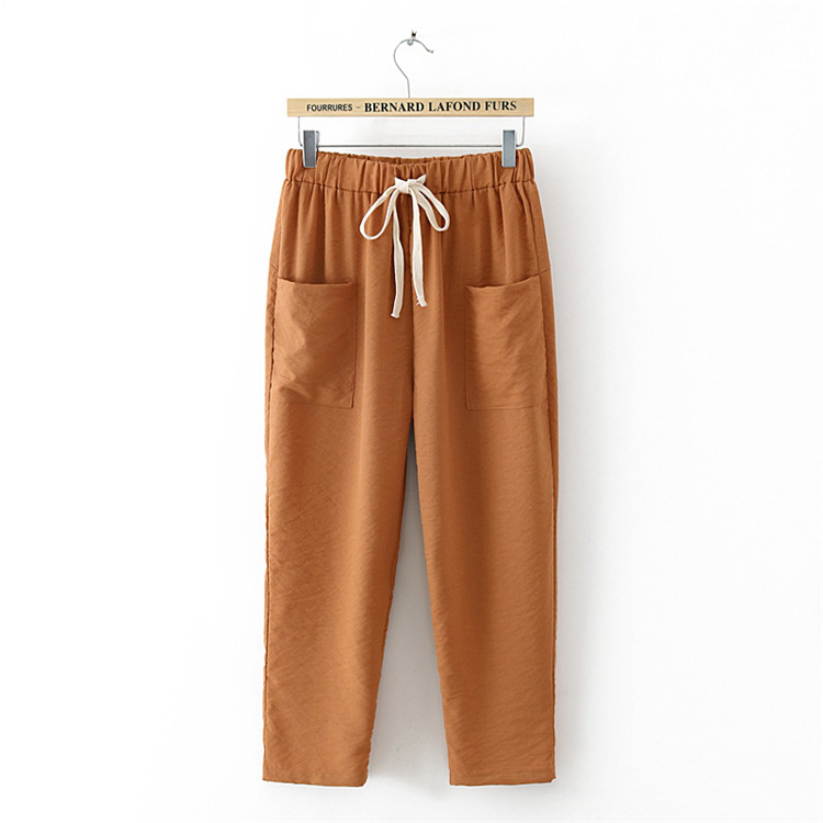 DrawstringDetailsolidPegPants