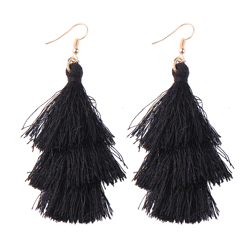 BestladyFringedCheapStatementTasselEarringsGoofQualityBrandHotSaleFashionWomenDropDangleEarringsJewelry5542
