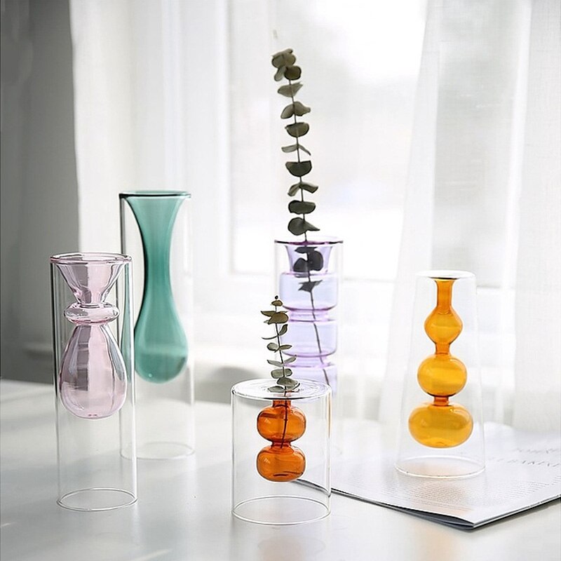 StrongwellNordicDoubleLayerStainedGlassVase