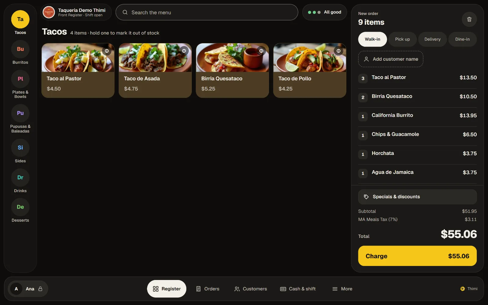 Thimi POS desktop app for Windows