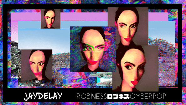 Nft JAY DELAY X ROBNESS CYBERPOP - SHAREWARE CRYPTO ART 'SPLIT' #5