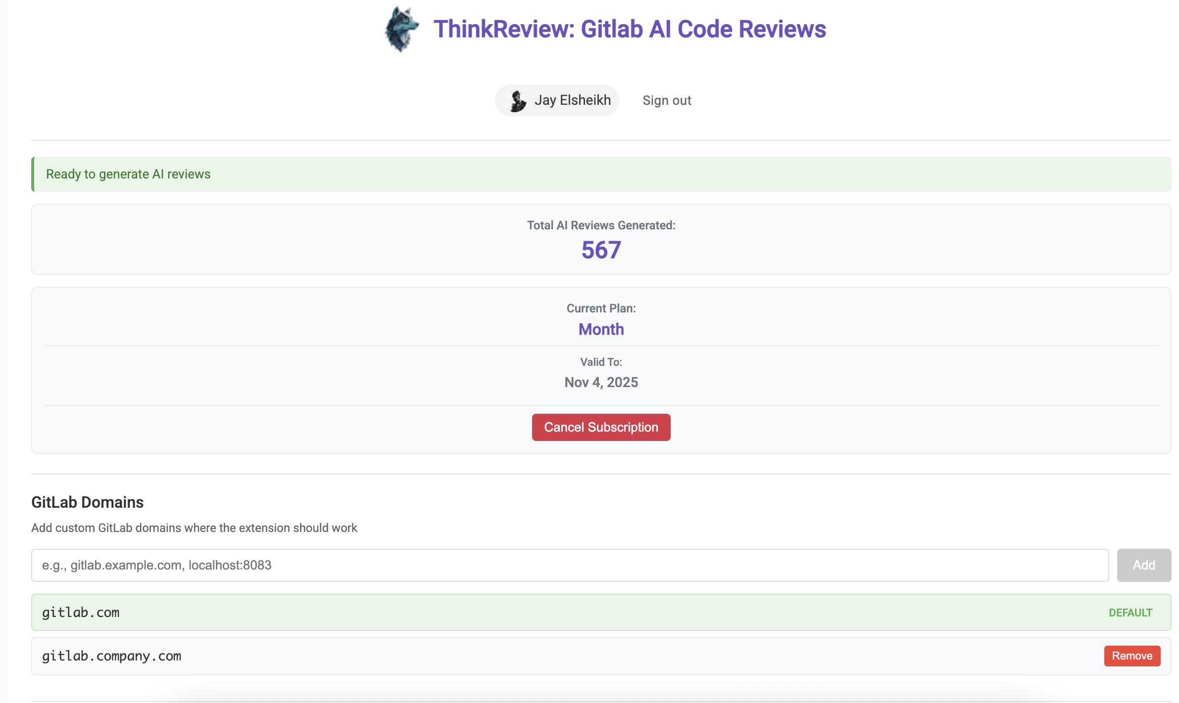 Custom Domain Settings