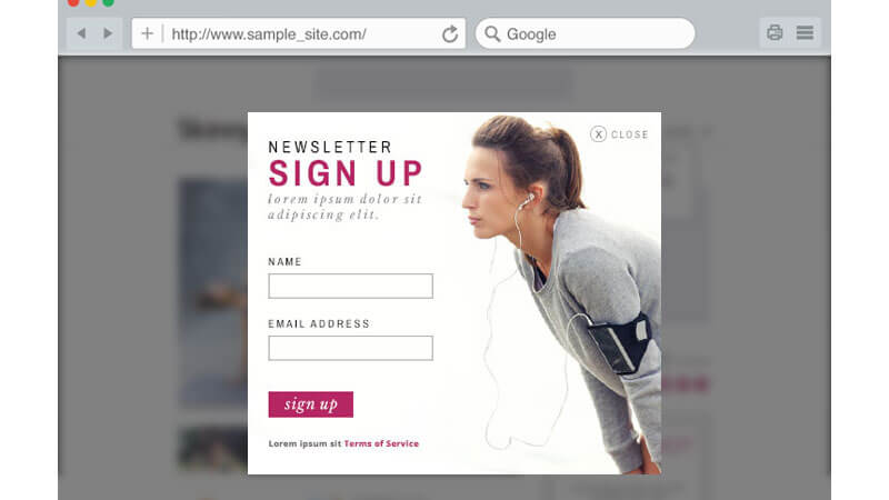 Skinny Ms. e-newsletter subscription pop-up Skinny Ms. e-newsletter subscription Pop-up