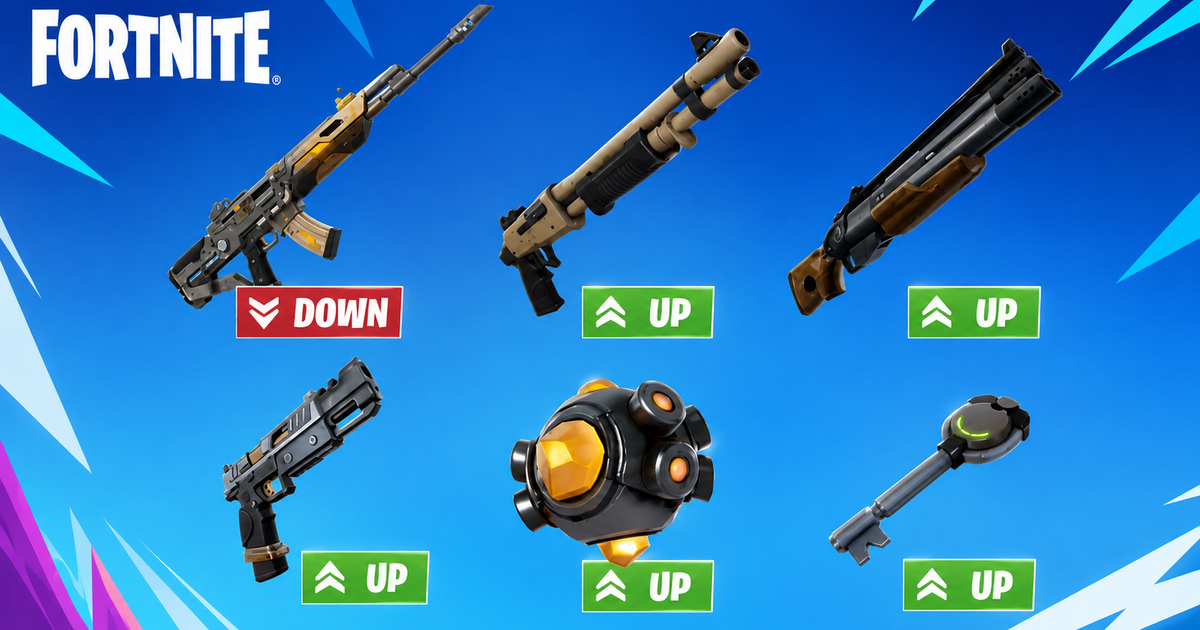 新調整!フォートナイト武器&アイテム最新バランスまとめ
