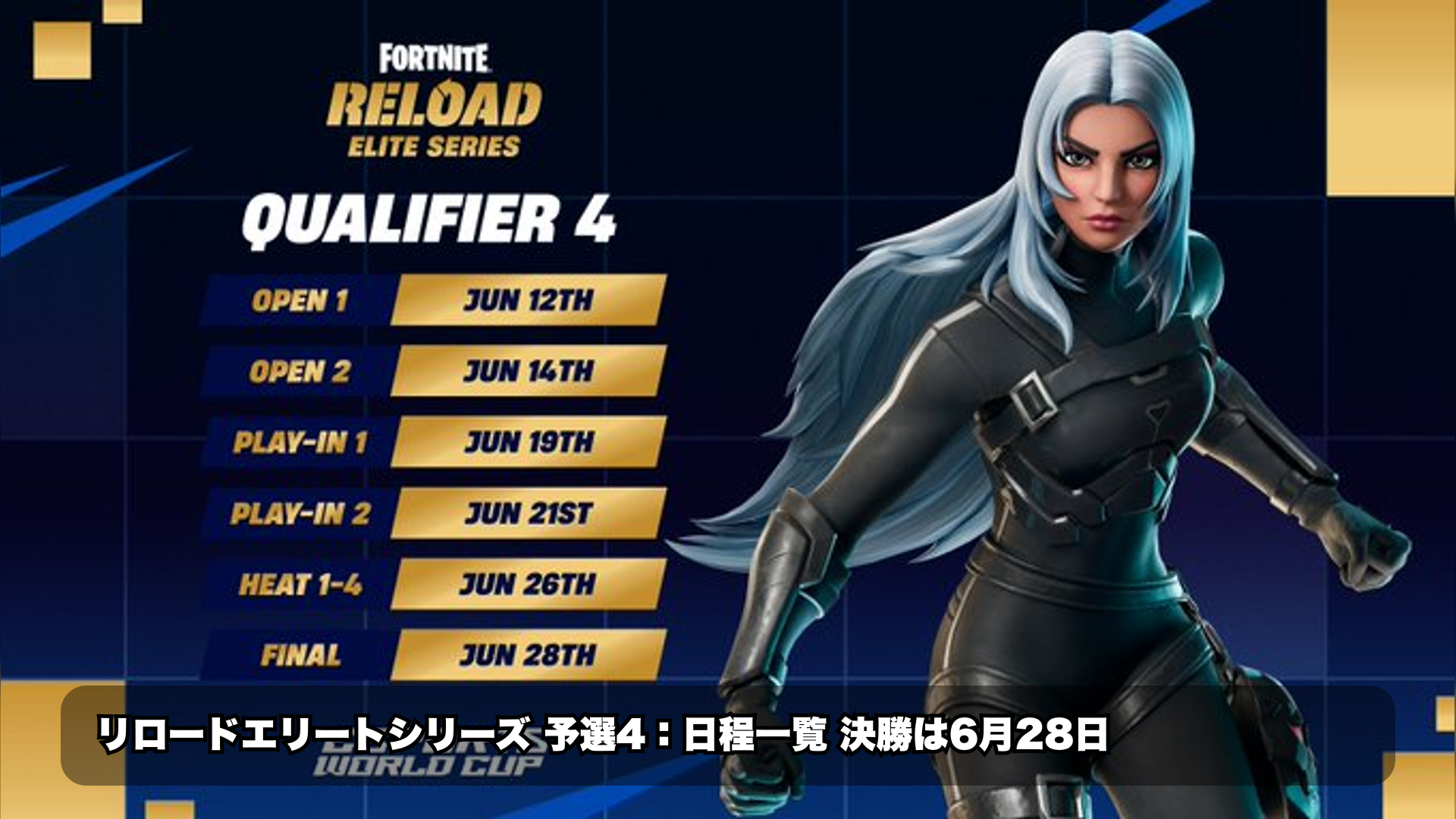 リロードエリートシリーズ予選4、6月12日〜6月28日開催|EWC出場権をかけた最後…