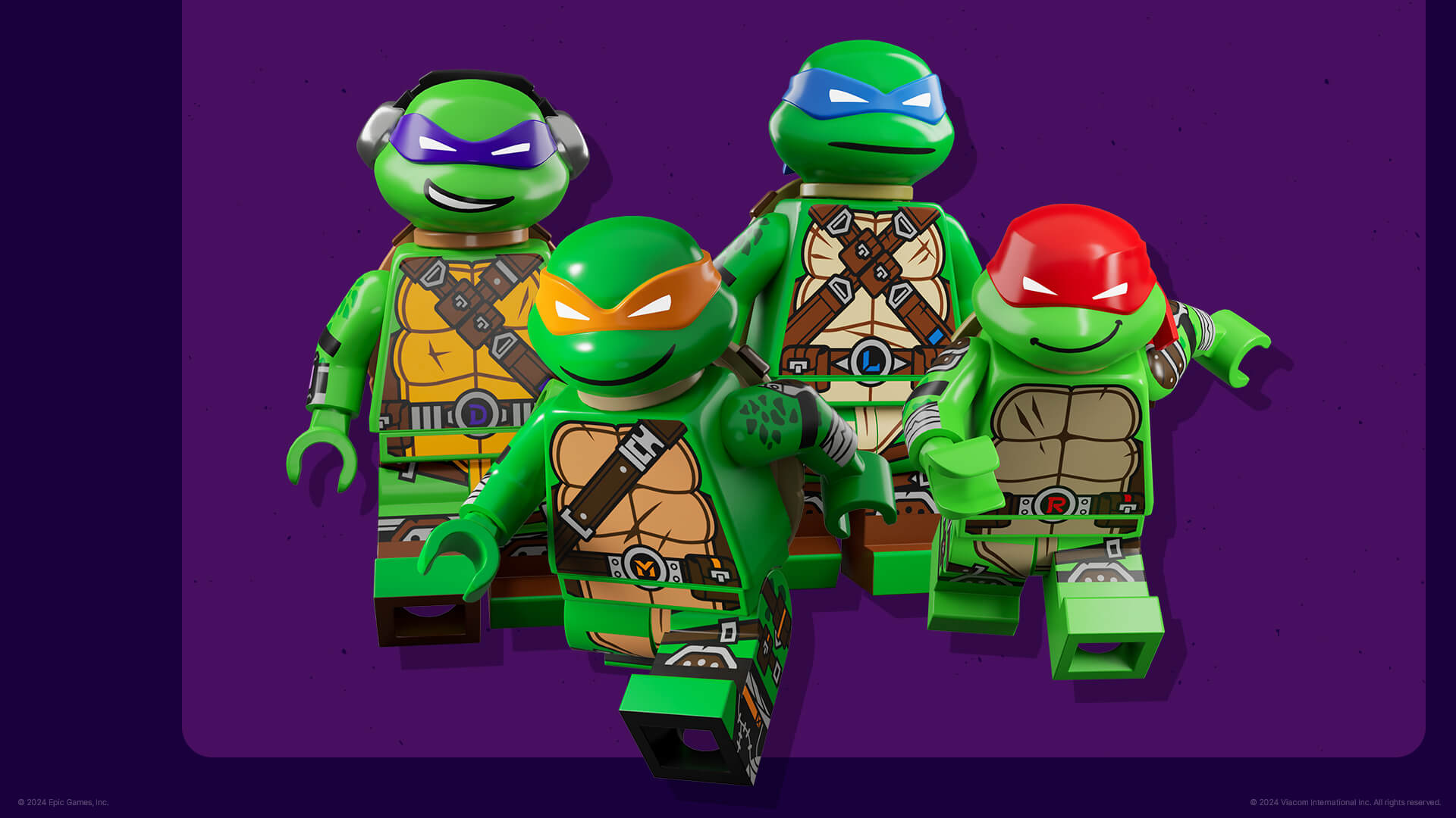 TMNTキャラとエイプリル・オニールのレゴスタイル