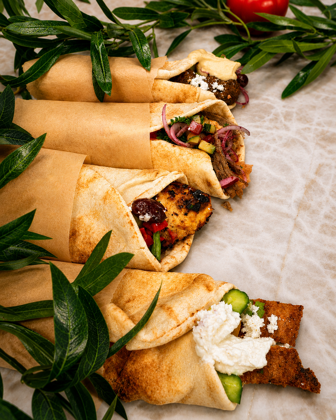 Curated mini pita boxes