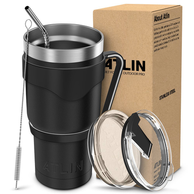 Take your coffee with you in Atlin's 30-ounce vacuum insulated tumbler on sale for $17