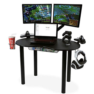 The Atlantic Gaming Eclipse desk is on sale for $97 and has storage for all your accessories
