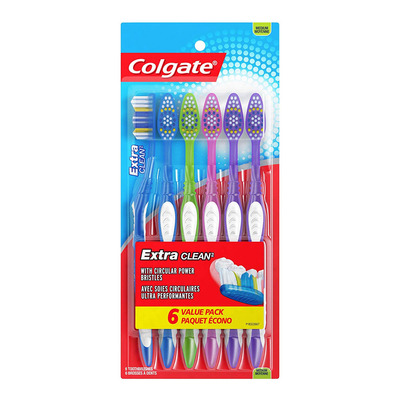 Colgate Extra Clean Full Head Toothbrush 6-Pack