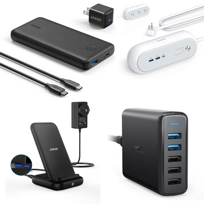 Anker wall chargers, USB-C cables, wireless charging pads, and more
