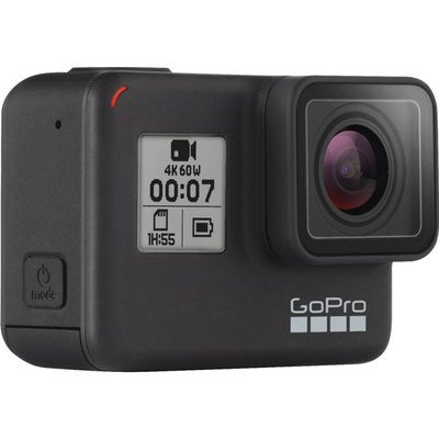 GoPro Hero 7 Black action camera with $50 gift card and accessories