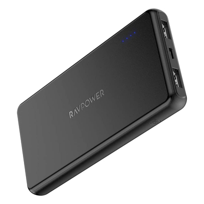 RAVPower 10000mAh portable charger dual USB power bank