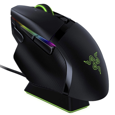 Razer Basilisk Ulitmate HyperSpeed wireless gaming mouse with charging dock