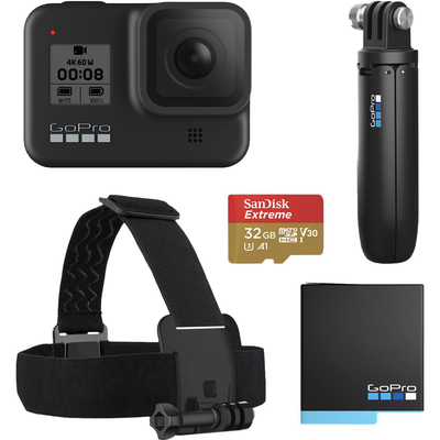 GoPro Hero 8 Black live streaming action camera bundle