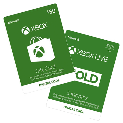 Buy a $50 Xbox gift card and get three months of Xbox Live Gold for free