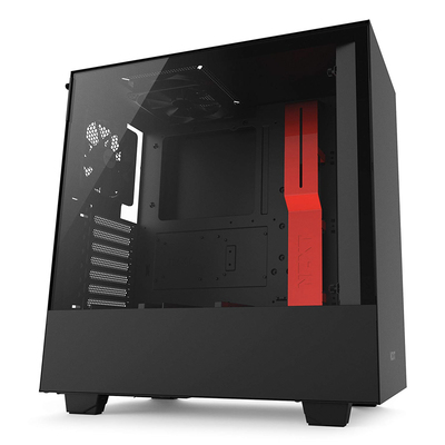Nzxt h 500 compact atx mid tower tempered glass pc gaming case