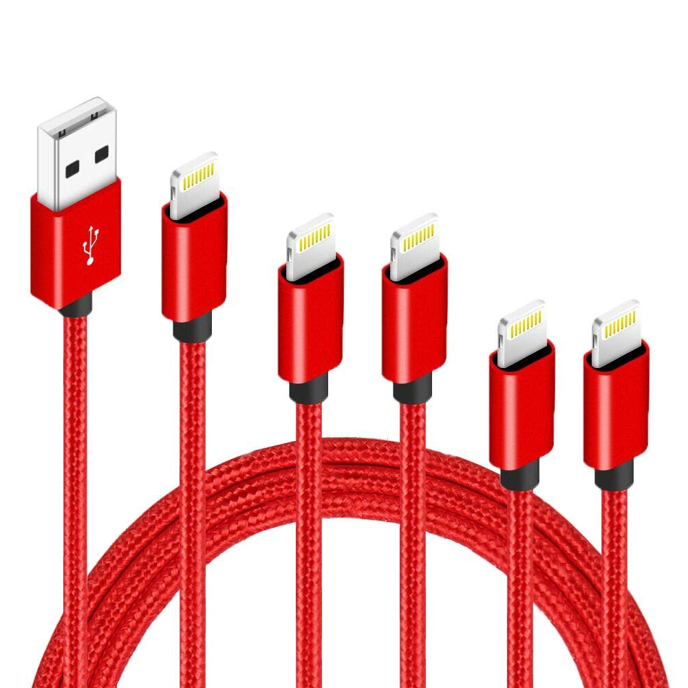 Save and charge with five durable Lightning cables for just 2 apiece