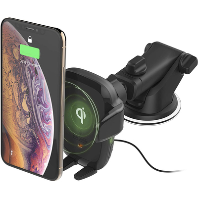 iOttie automatic clamping Qi wireless car charger dashboard phone mount